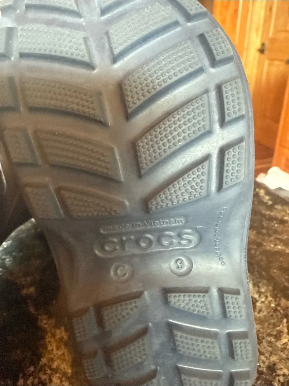CROCS Toddler Navy Blue Rain Boots with Easy-Grip Handles